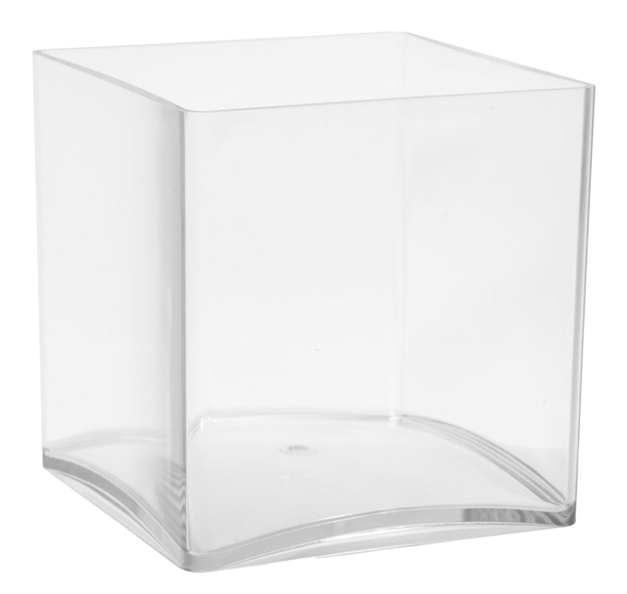 4" Clear Acrylic Square Vase LO Florist Supplies