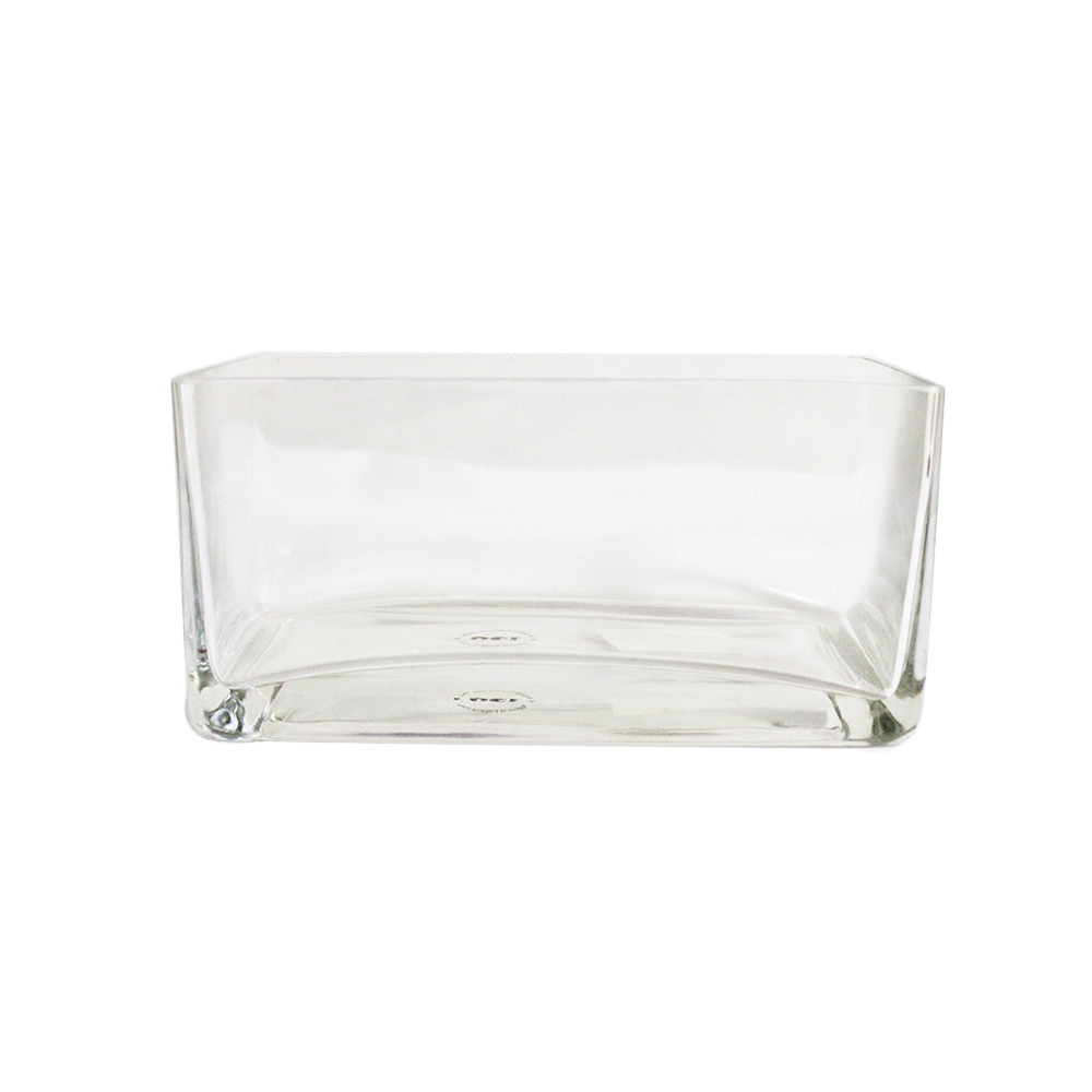 4" Rectangular Glass Vase LO Florist Supplies