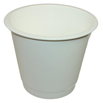 9" Medium White Plastic Bucket