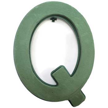 12" Fresh Floral Foam Letter "Q"