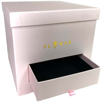 Pink Square Floral Box with Drawer Pink Square Floral Box with Drawer