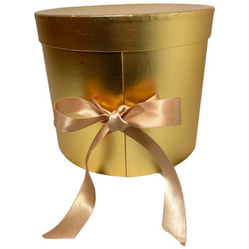 9" Gold Double Level Floral Box