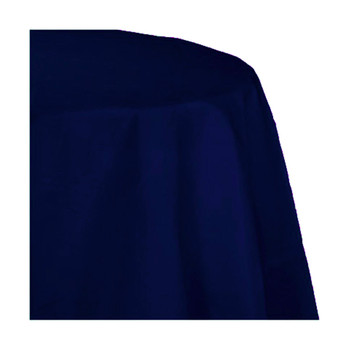 120" Navy Blue Round Polyester Table Cover