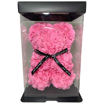 10" Pink Rose Foamy Teddy Bear in Box 10" Pink Rose Foamy Teddy Bear in Box