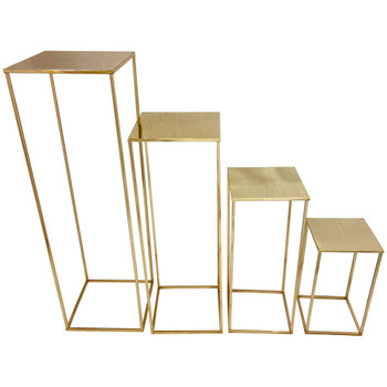 39.5" Gold Pedestal Column Set of 4