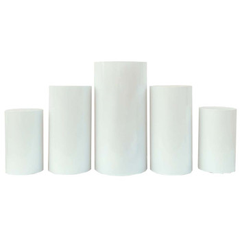 White Oversized Pedestal Columns - Set of 5