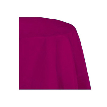 90" Fuchsia Round Polyester Table Cover