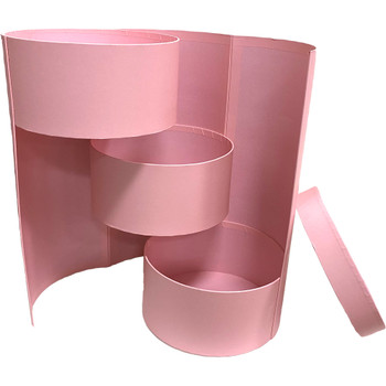 8.5" Triple Level Folding Box - Pink 8.5" Triple Level Folding Box - Pink