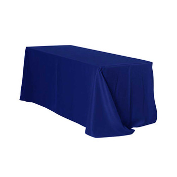 90" x 156" Nay Blue Rectangular Polyester Table Cover