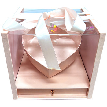 10.5" Luxury Heart Display Box with Drawer - Pink