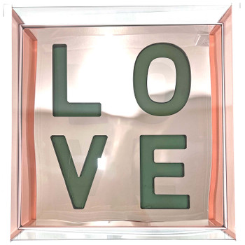 19" Ultra Luxury "LOVE" Acrylic Floral Gift Box - Rose Gold