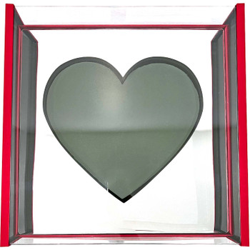 19" Ultra Luxury Acrylic Mirrored Heart Box - Red
