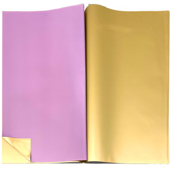 Lavender & Gold Double Faced Floral Wrapping Paper - 20 Sheets
