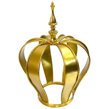 9.5" Floral Centerpiece Crown - Gold
