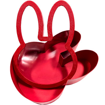 13" Bunny Ears Flower Box - Red