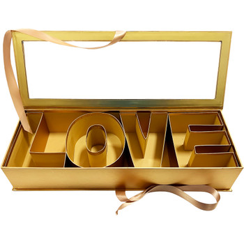 22" Love Enclosed Floral Boxes - Gold