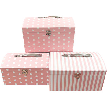 10" Folding Trunk Floral Box - Pink