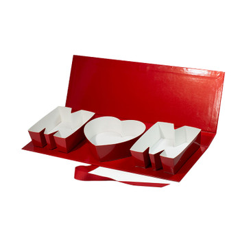 17.75" Shallow Folding Mom Box - Red