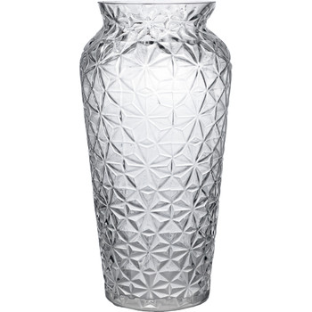 13" Diamond Cut Urn Glass Vase