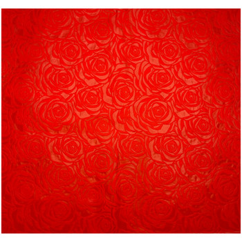 Woven Rose Red Floral Wrapping Paper - 20 Sheets