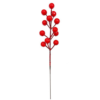 10" Holiday Berries Filler Pick - Red