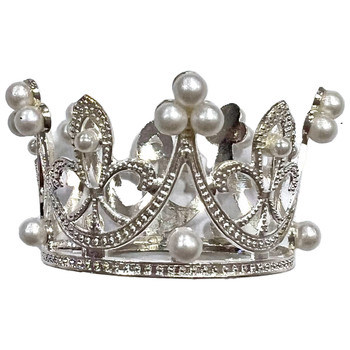 2.75" Silver Mini Pearl Crown