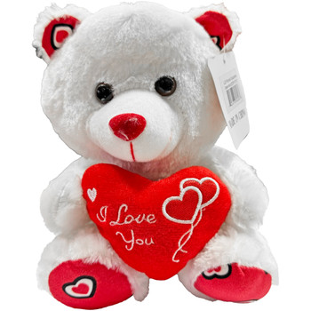 8" I Love You Hearts Balloon Teddy Bear