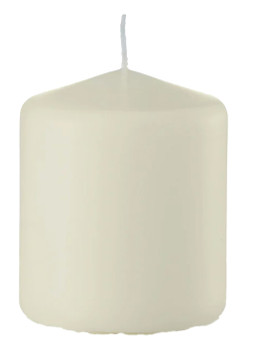 3" x 3" Ivory Pillar Candle