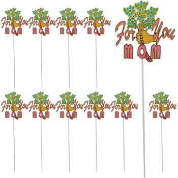 For You Mom Pink Floral Arrangement Picks - 12 Pieces