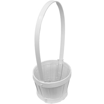 14" White Splendor Floral Basket with Liner