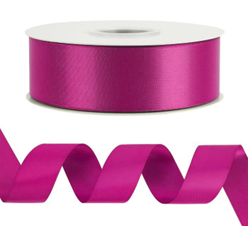 1.5" Single Face Satin Ribbon - Azalea - 50 Yards