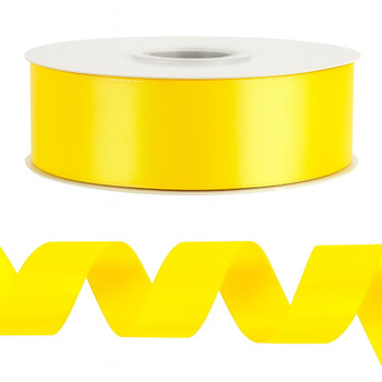 1.5" Single Face Satin Ribbon - Daffodil - 50 Yards