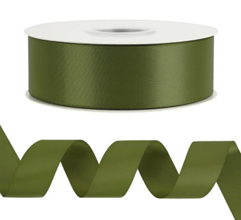 1.5" Single Face Satin Ribbon - Sage - 50 Yards