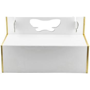 12.5" Floral Carrying Case Box - White