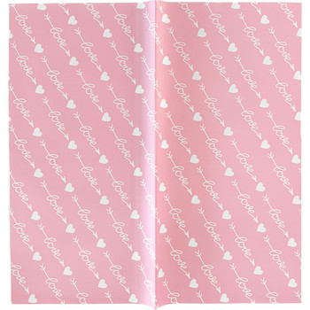 Cupids Love Arrow Pink Floral Wrapping Paper - 20 Sheets