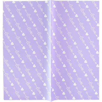 Cupids Love Arrow Lavender Floral Wrapping Paper - 20 Sheets