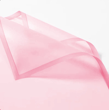 Pink Border Translucent Floral Wrapping Paper - 20 Sheets