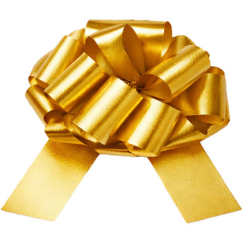 #9 20 Loop Metallic Pullbow - 50 Pieces - Gold