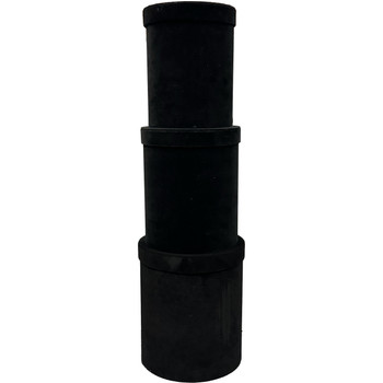 11"  Velvet Floral Boxes - Set of 3 - Black