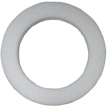 24" x 2" White Styrofoam Wreath - LO Florist Supplies