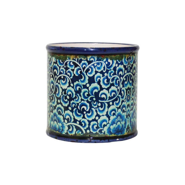 Blue Mosaic Ceramic Cylinder