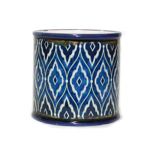 Blue Mosaic Ceramic Cylinder V2