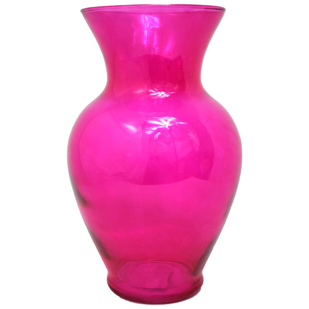 11"H Fuchsia Spring Garden Glass Vase