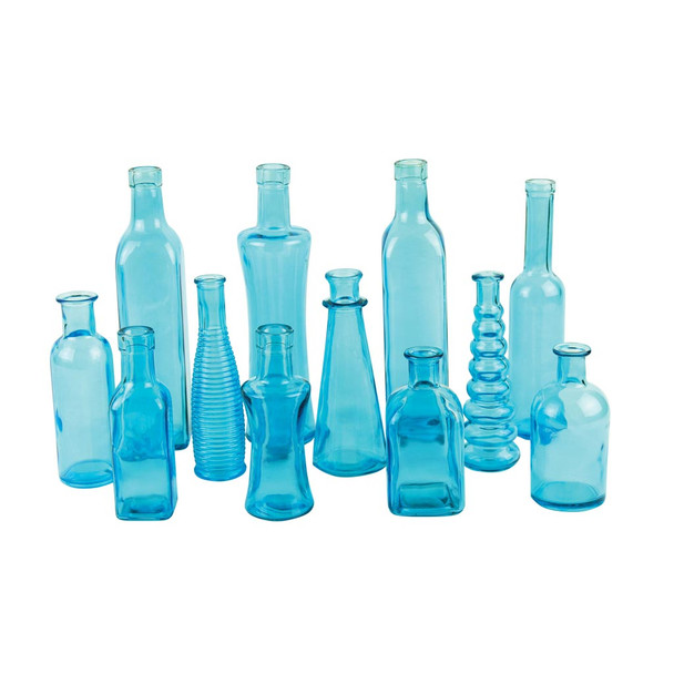 Blue Vintage Bottle Assortment