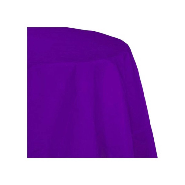 120" Purple Round Polyester Table Cover