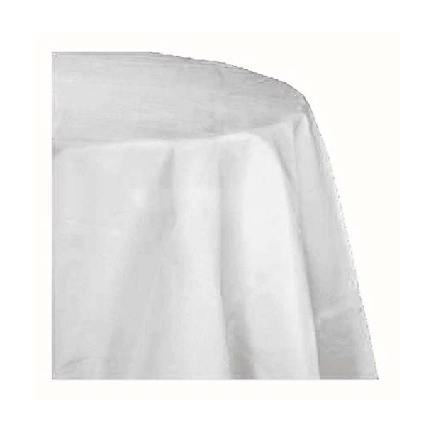 120" White Round Polyester Table Cover
