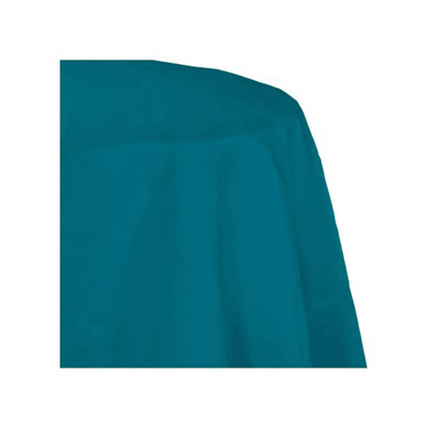 90" Turquoise Round Polyester Table Cover