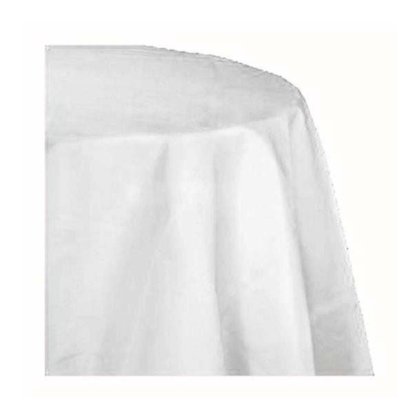 90" White  Round Polyester Table Cover