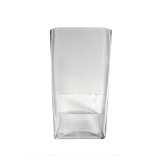 12"H Glass Square Block Vase