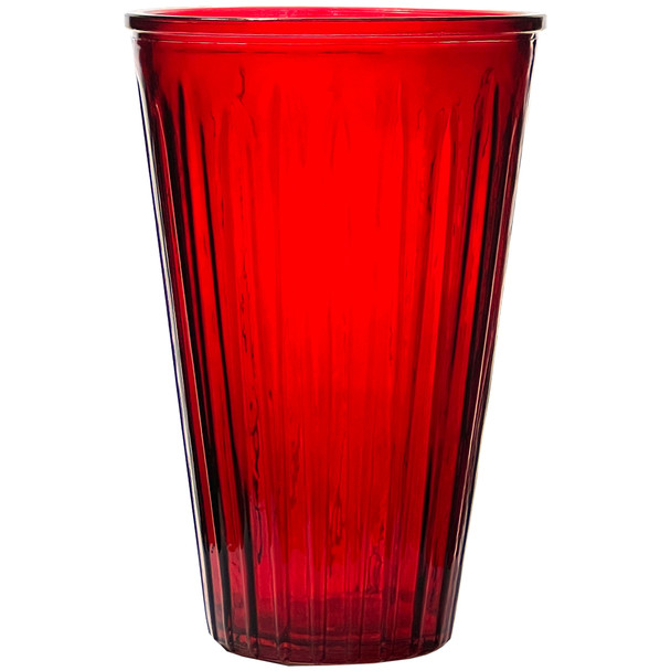 10" Glass Bouquet Vase - Ruby Red